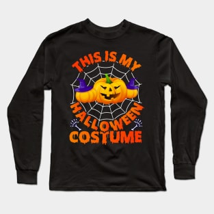 This Is My Halloween Costume Scary Creepy Pumpkins T-Shirt Long Sleeve T-Shirt